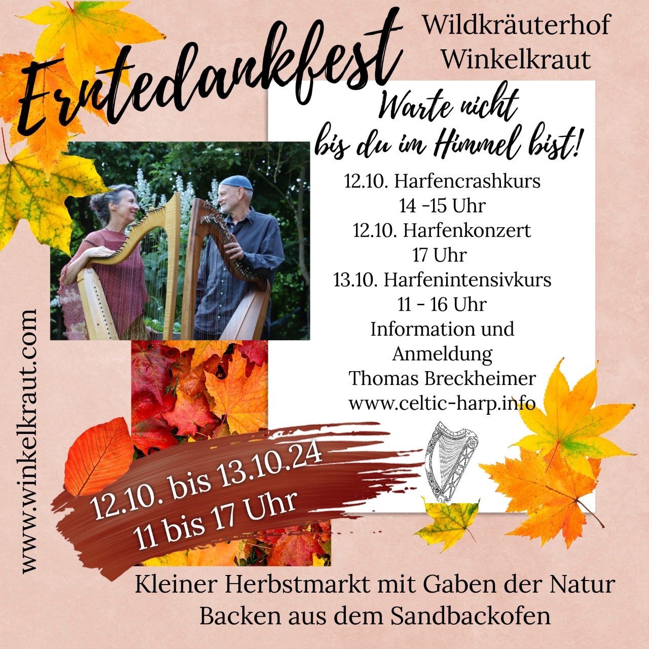 Harfenherbst Autumn Comes Erntedankfest Winkelkraut Beckerwitz